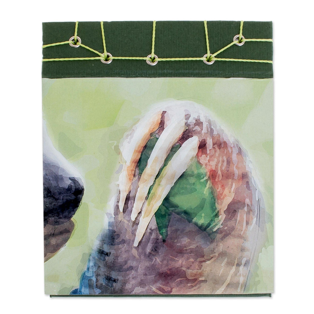 Sloth-Themed Paper Journal from Costa Rica (5.5 inch) - Three Toes