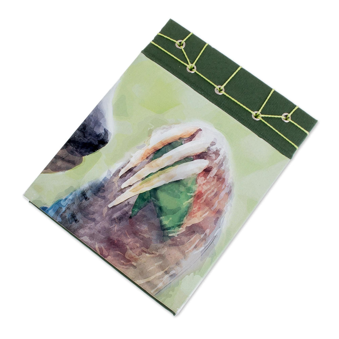 Sloth-Themed Paper Journal from Costa Rica (5.5 inch) - Three Toes
