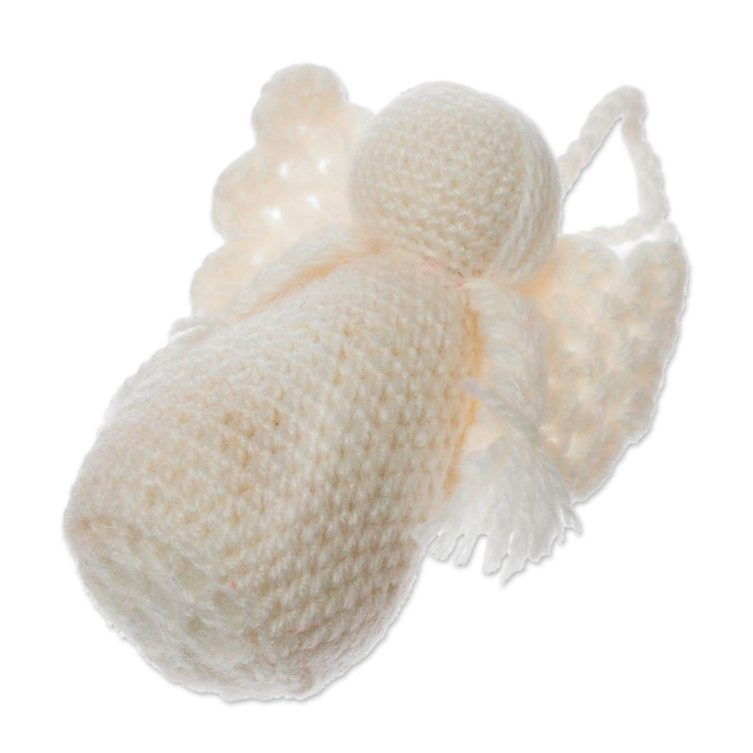 Crocheted Angel Ornaments in White from Peru (Set of 3) - Pure Angels