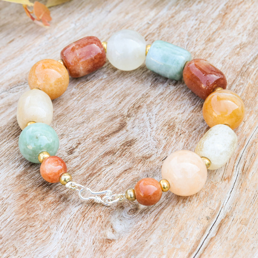 Multi-Gemstone Beaded Bracelet from Thailand - Love and Mercy