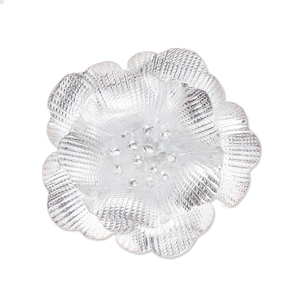 Handcrafted Sterling Silver Flower Cocktail Ring - Nice Flower