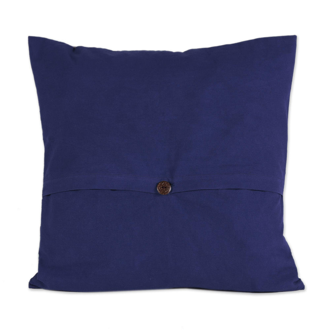 Hand Screen Print Cotton Cushion Covers (Pair) - Rajasthani Indigo