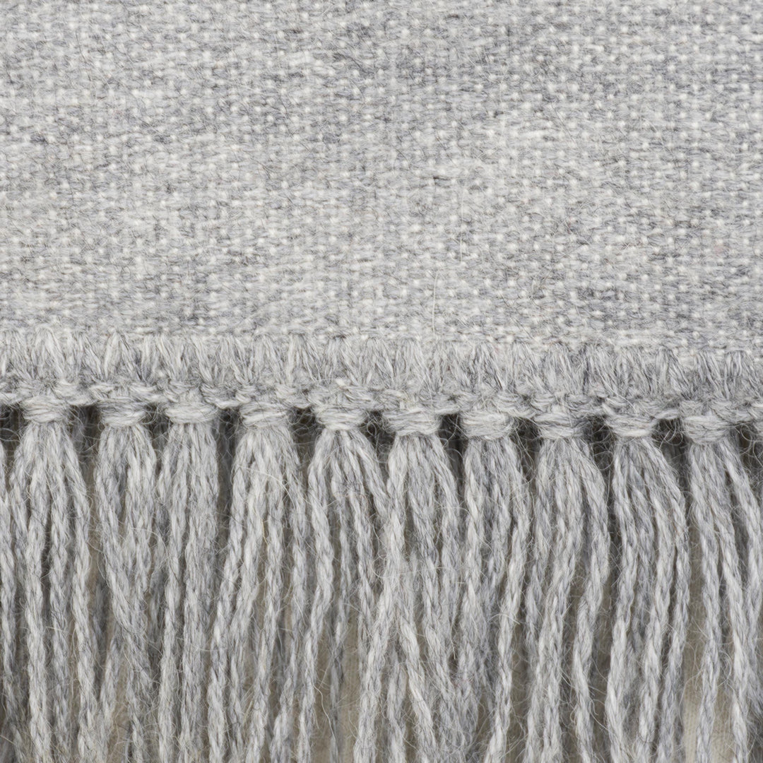 Artisan Crafted Alpaca Blend Scarf in Smoke from Peru - Winter Chic in Smoke