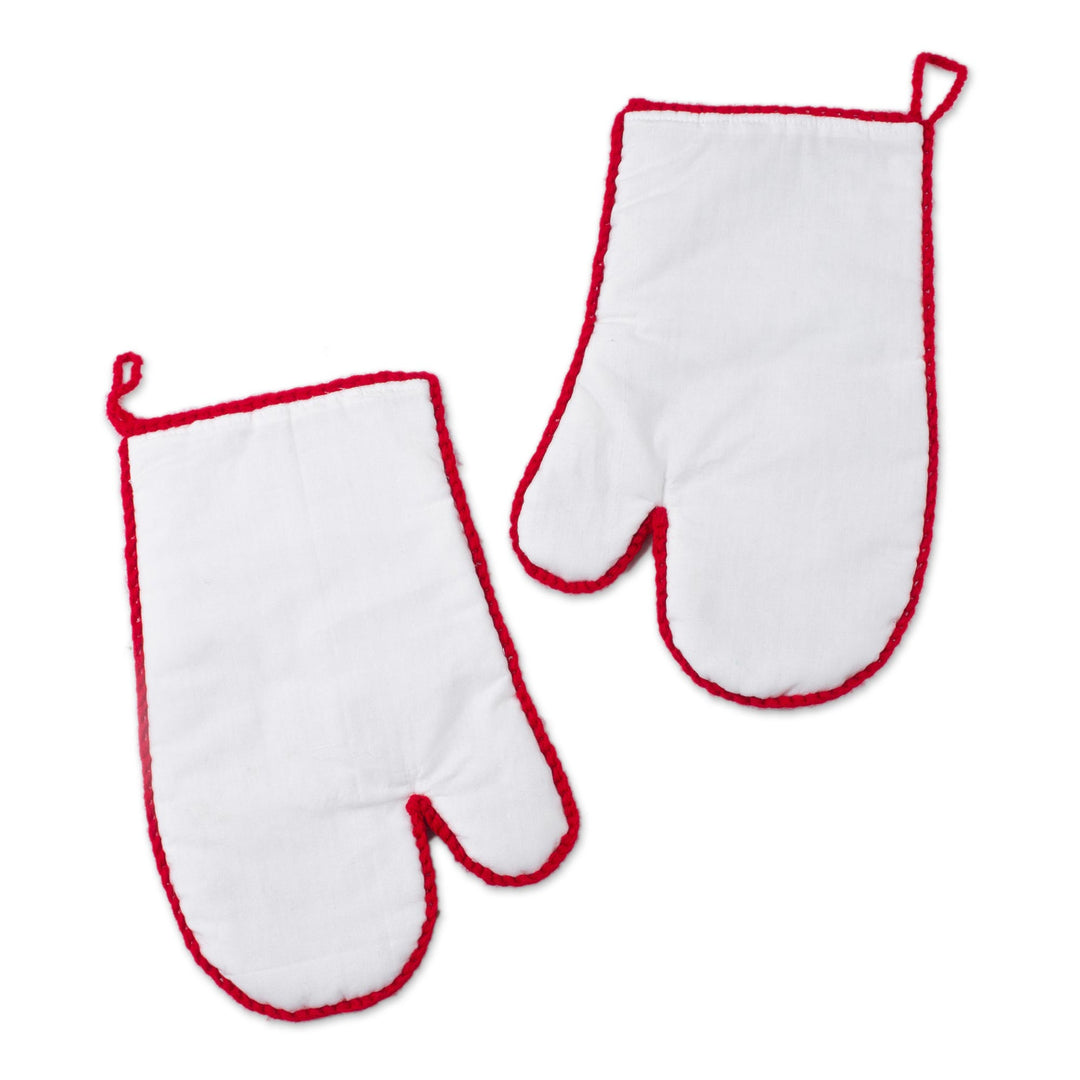 Cotton Blend Patchwork Decorative Oven Mitts (Pair) - Peruvian Country Home