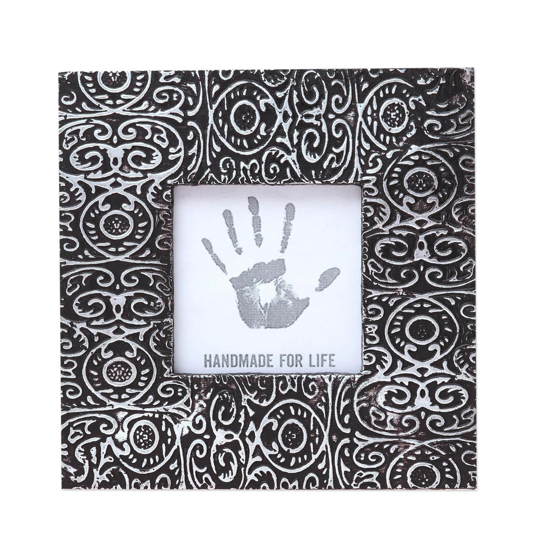 Embossed Aluminum Photo Frame from India (3x3) - Creative Vines