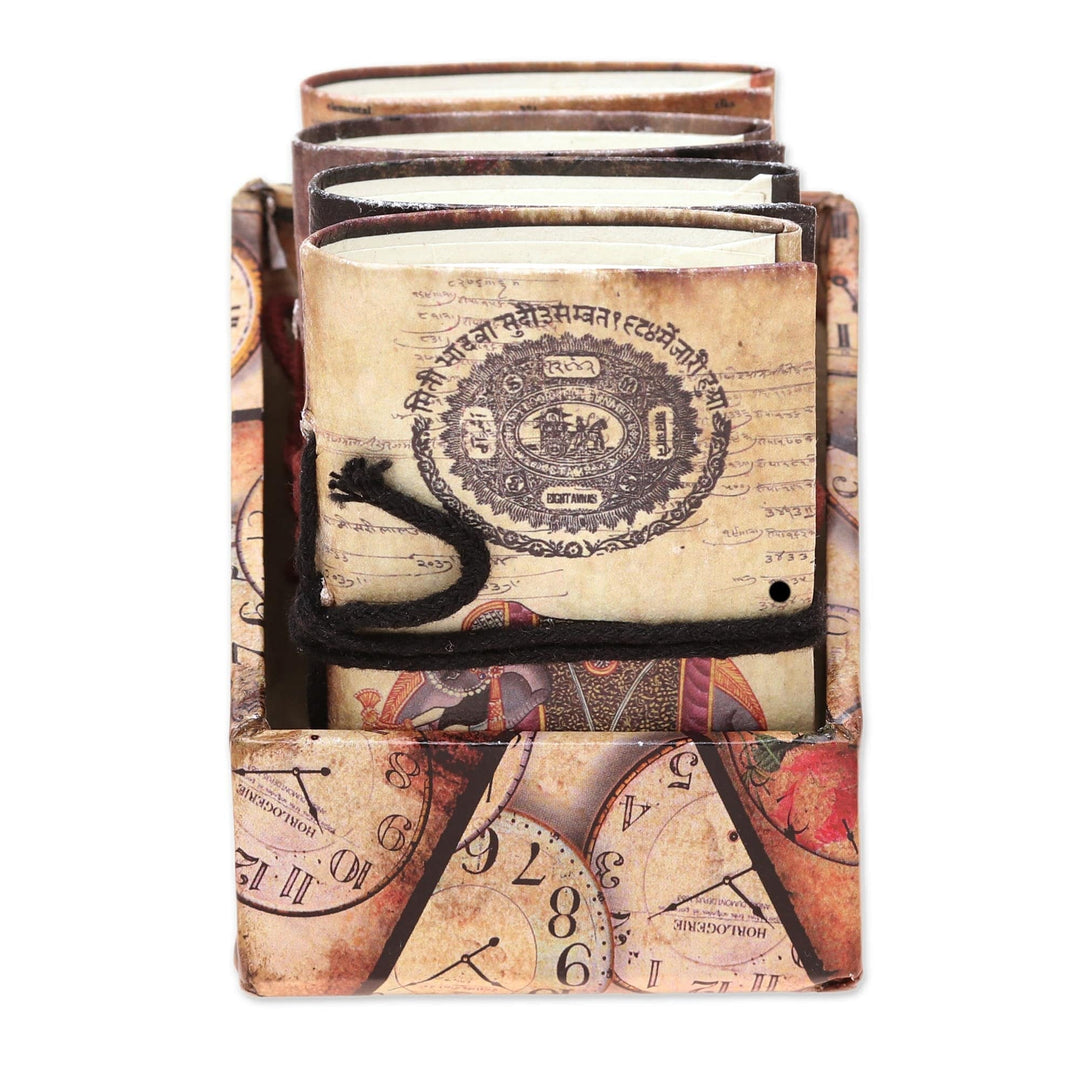 Animal-Themed Cotton Journals from India (Set of 4) - Timeless Animals