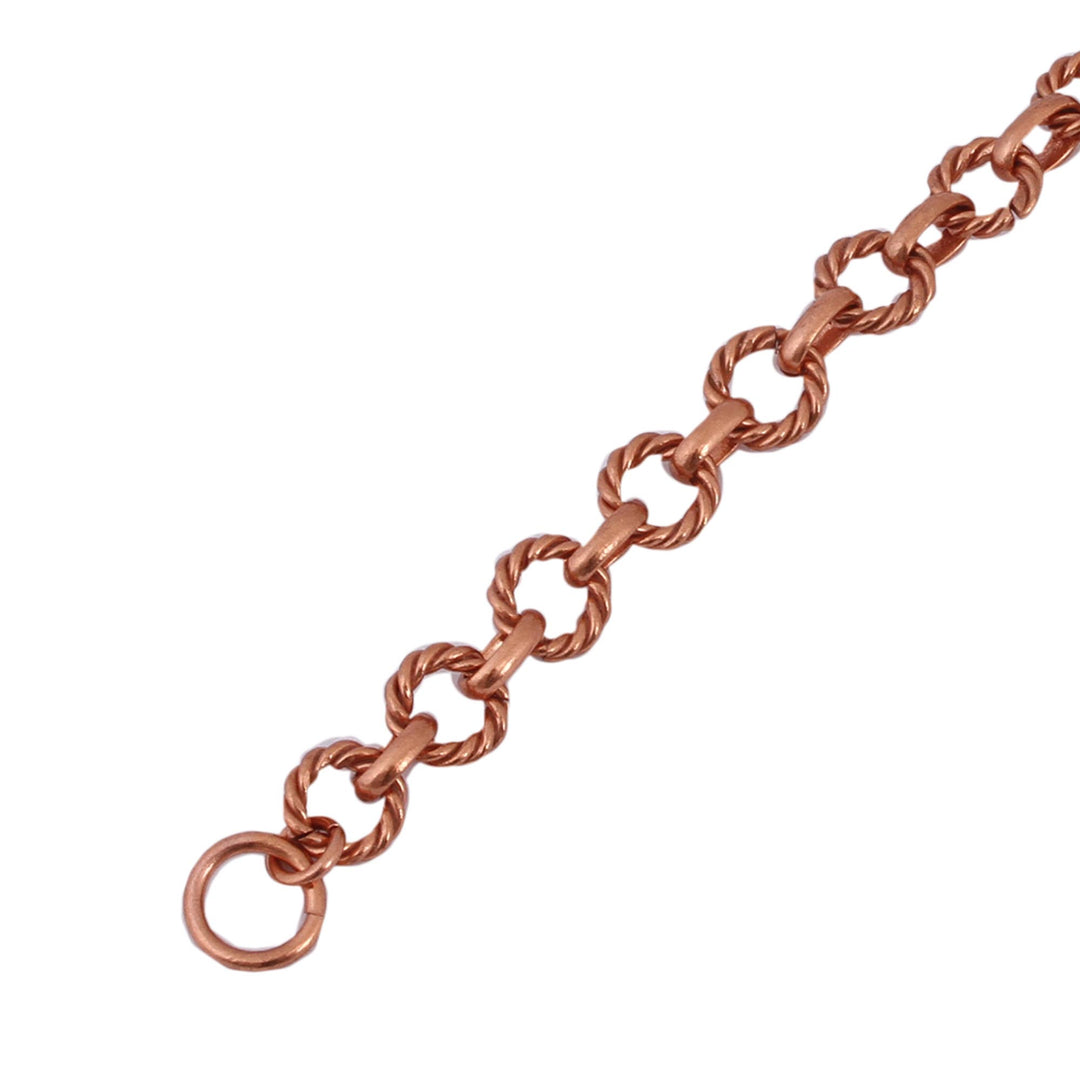 Rope Pattern Copper Link Bracelet from Mexico - Rope Bonds