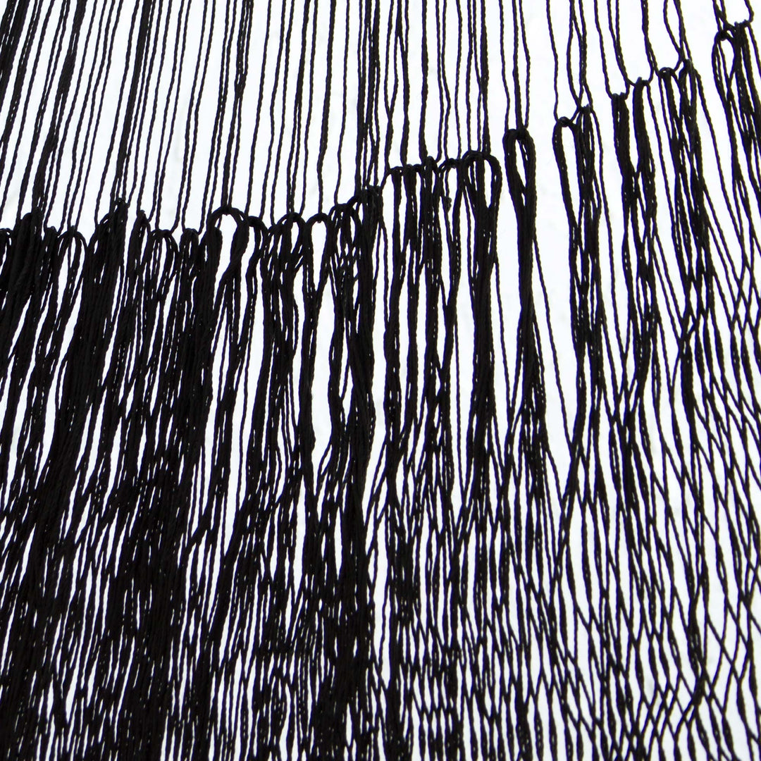 Hand Woven Nylon Black Hammock (Single) from Mexico - Black Relaxation