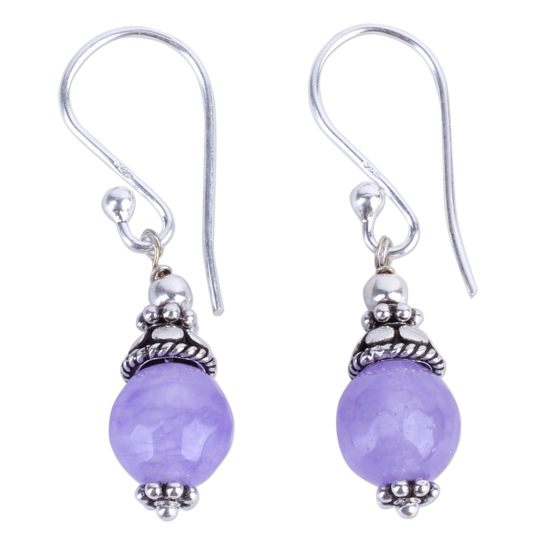Sterling Silver Agate Earrings Handmade in India - Magical Glow
