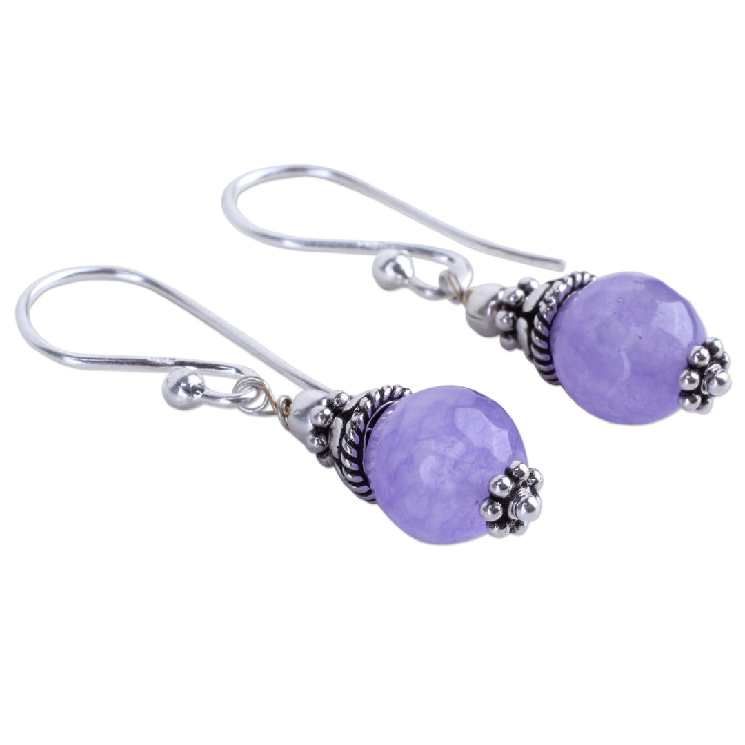 Sterling Silver Agate Earrings Handmade in India - Magical Glow