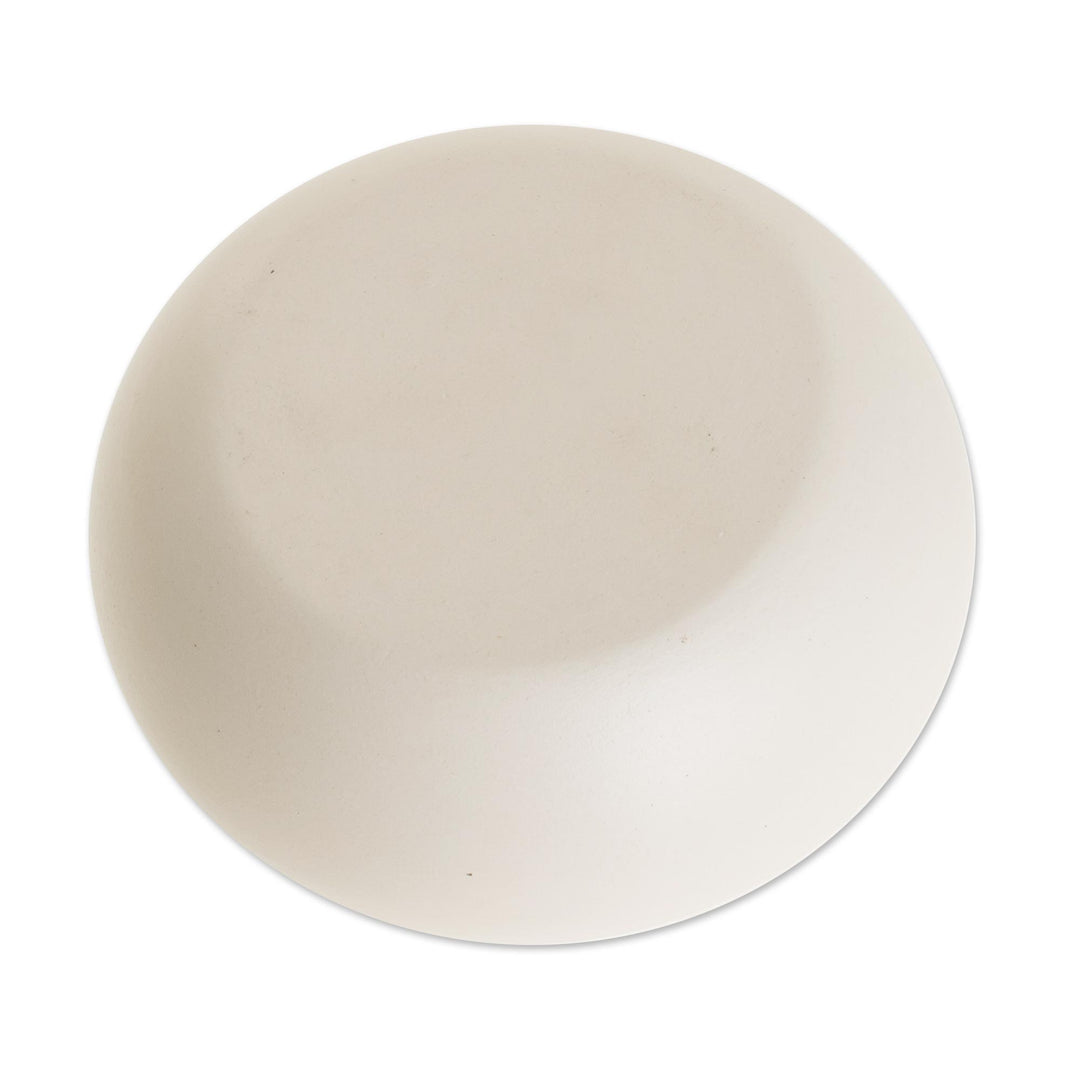 Drop-Shaped Ceramic Vase in Ivory from Guatemala - Droplet Harmony in Ivory