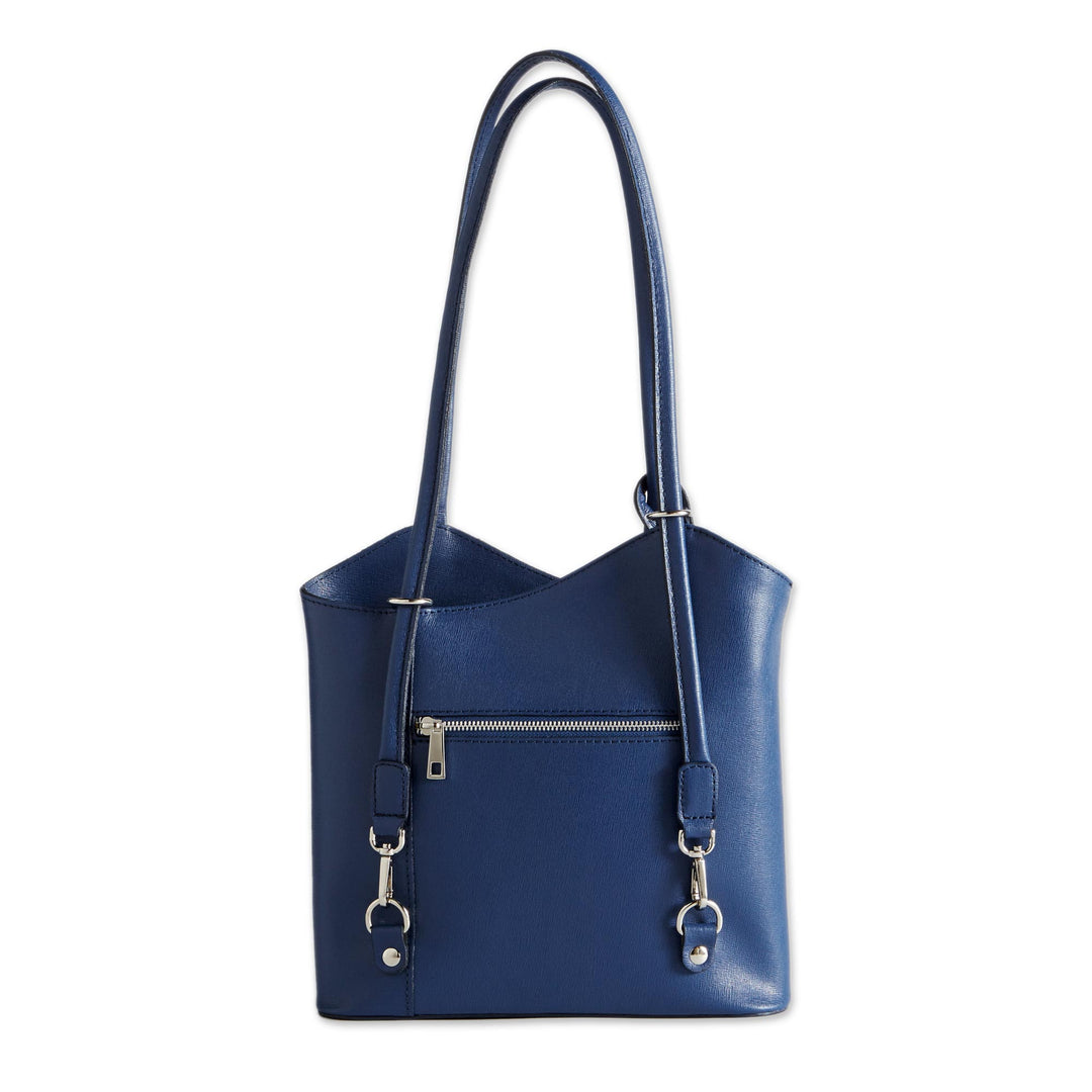 Convertible Italian Leather Backpack - Italian Escapade