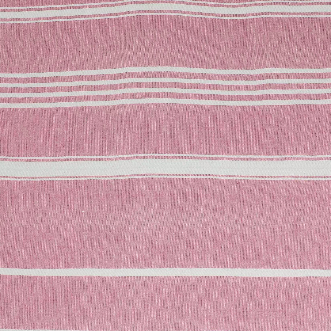 Striped Cotton Beach Towel in Crimson from Guatemala - Sweet Relaxation in Crimson