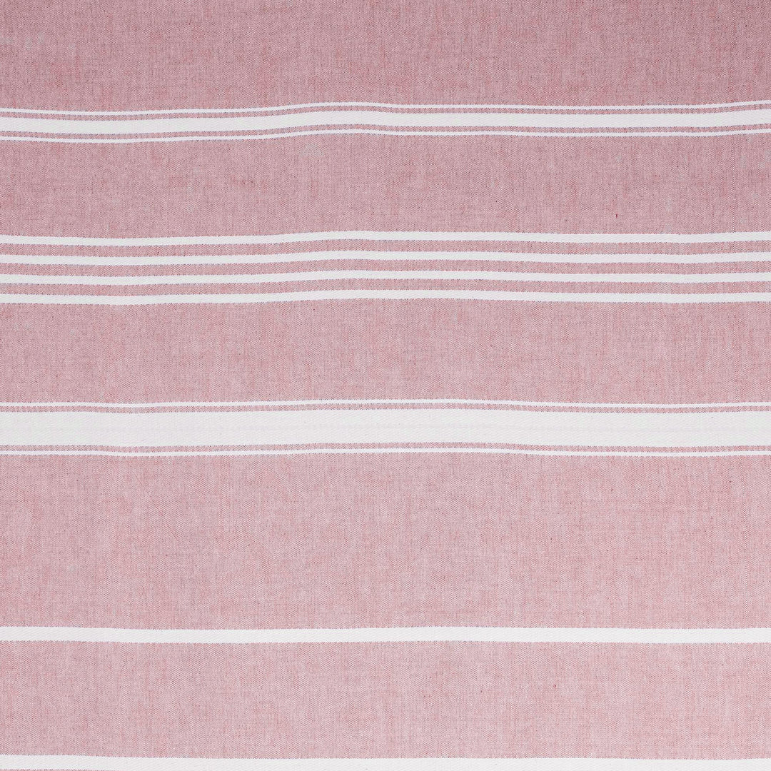 Handwoven Cotton Beach Towel in Carnation from Guatemala - Fresh Relaxation in Carnation