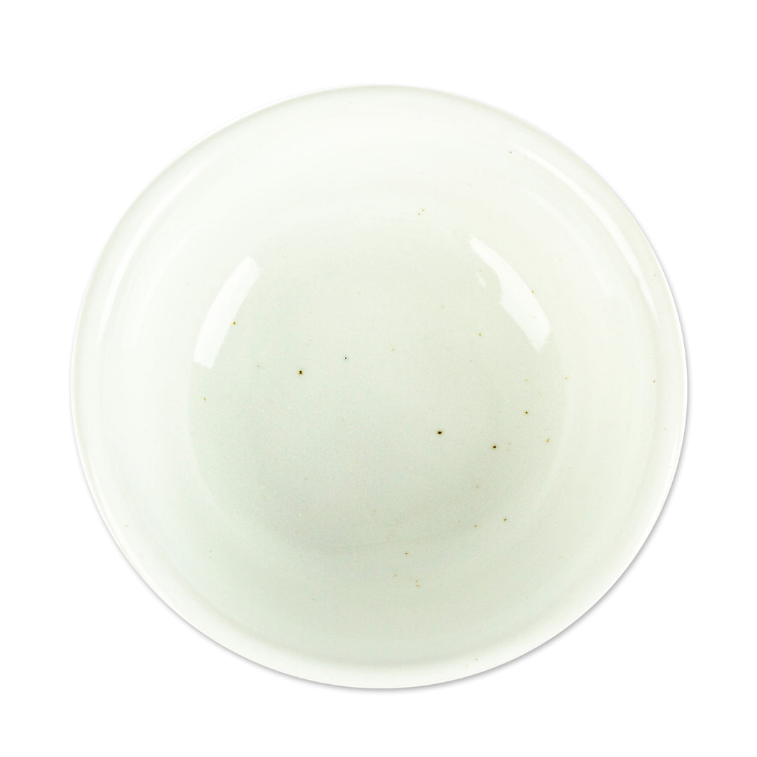 Hand-Painted White Ceramic Pinch Bowl - Snow White Designs