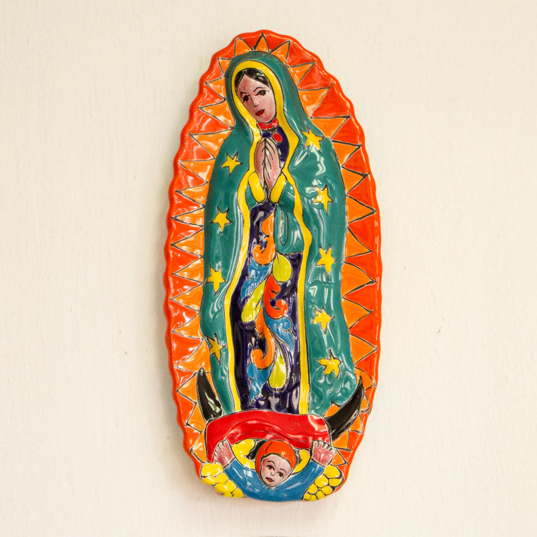Talavera Guadalupe in Orange