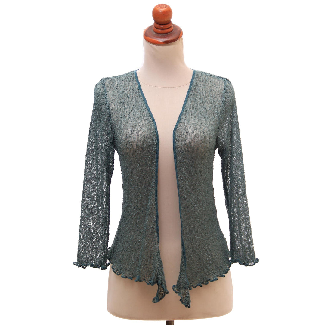 Lightweight Cardigan in Pine Green from Bali - Forest Green Sanur Beach