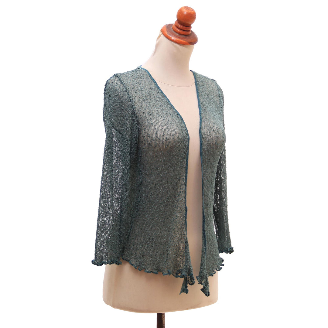 Lightweight Cardigan in Pine Green from Bali - Forest Green Sanur Beach