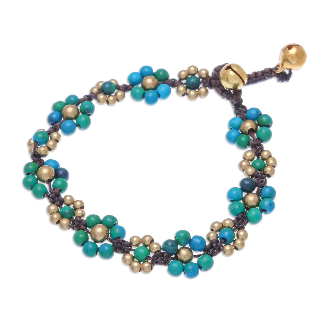 Serpentine Beaded Macrame Bracelet from Thailand - Blooming with Love