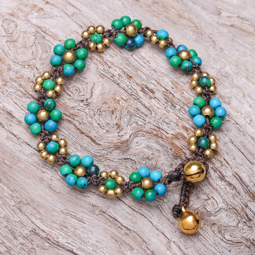 Serpentine Beaded Macrame Bracelet from Thailand - Blooming with Love