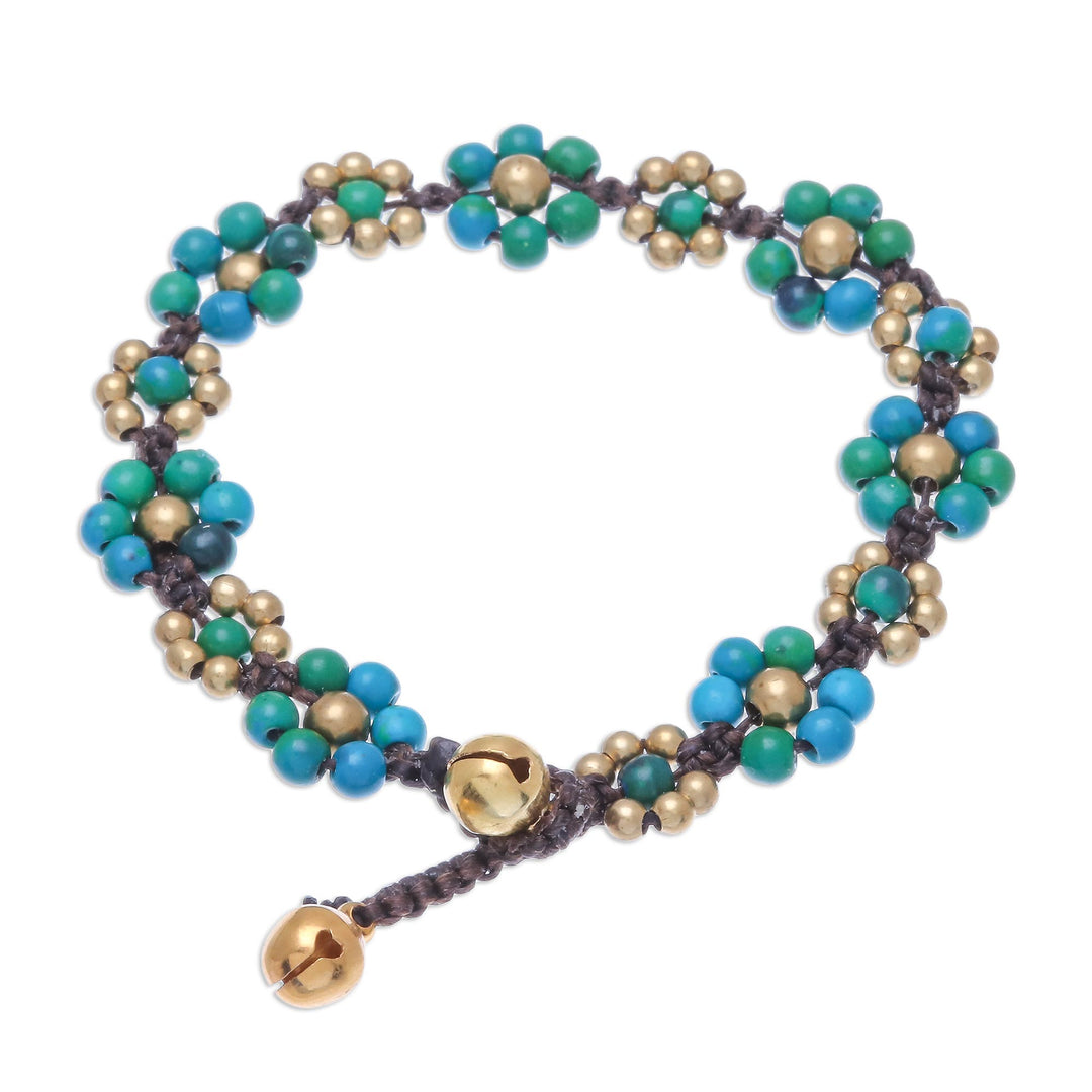 Serpentine Beaded Macrame Bracelet from Thailand - Blooming with Love