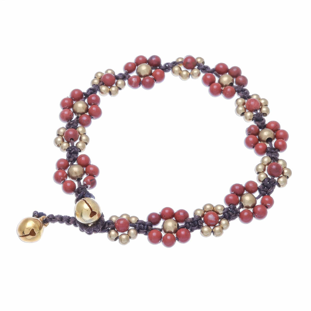 Jasper Beaded Macrame Bracelet from Thailand - Blooming with Love