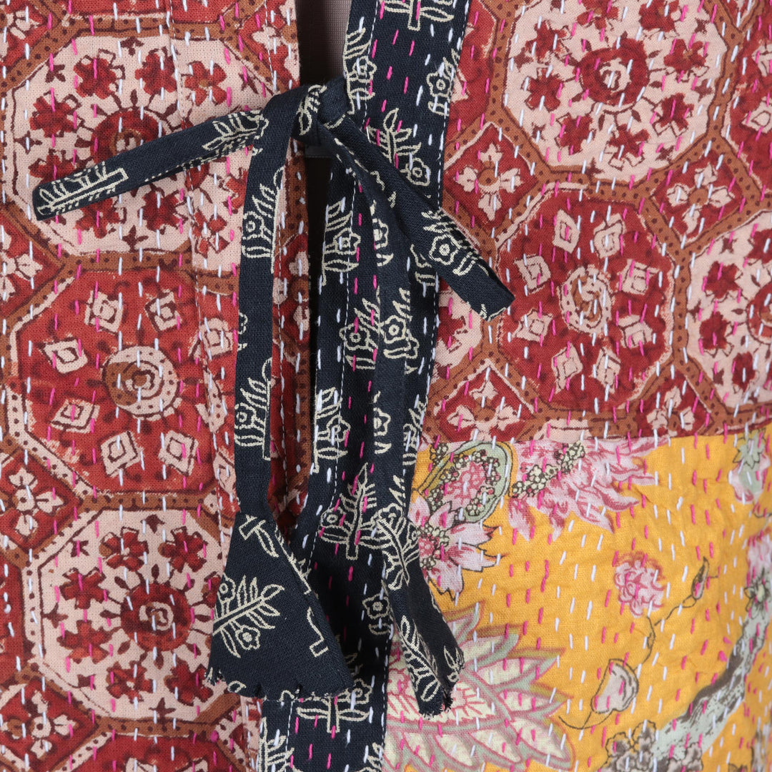 Patchwork Kimono-Style Jacket from India - Bohemian Masterpiece