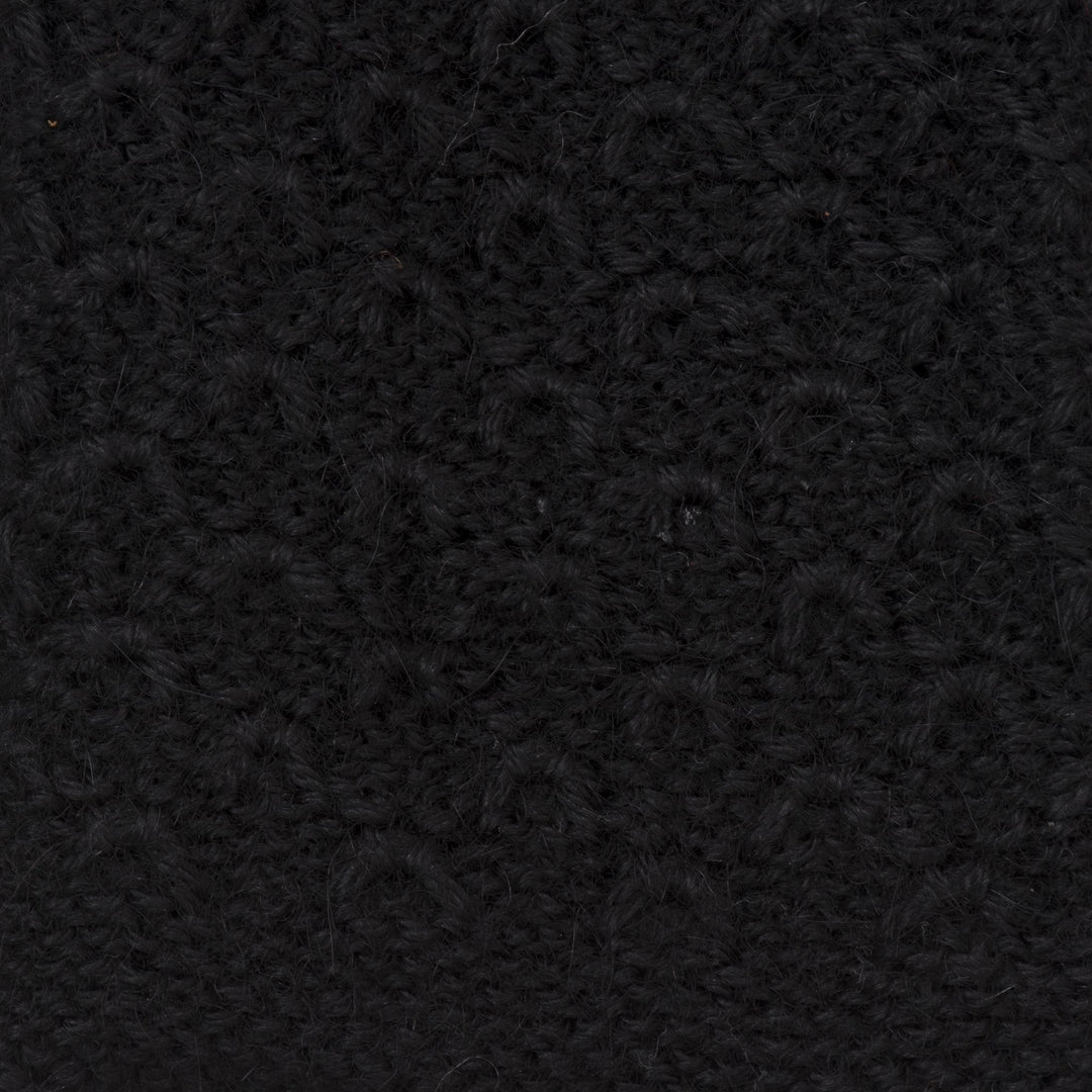 Patterned 100% Baby Alpaca Fingerless Mitts in Black - Passionate Pattern in Black