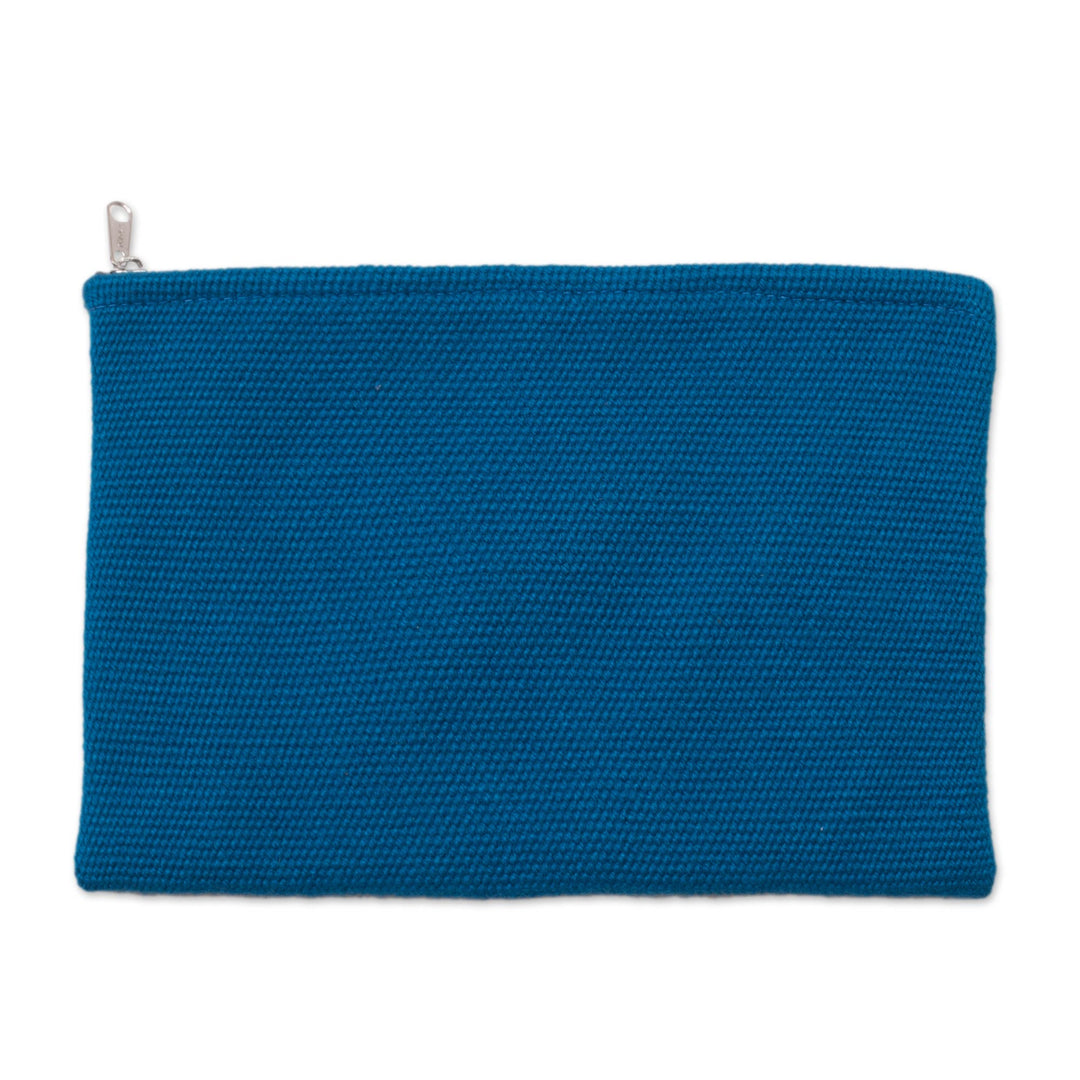 Music-Themed Embroidered Wool Clutch from Peru - Nature's Flute