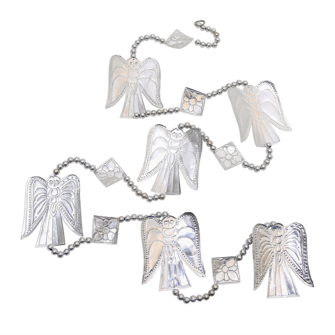 Handmade Aluminum Angel Ornament Garlands (Set of 3) - Line of Angels