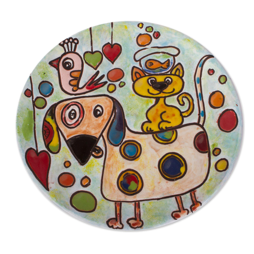Animal-Themed Ceramic Wall Art from Mexico - Menagerie