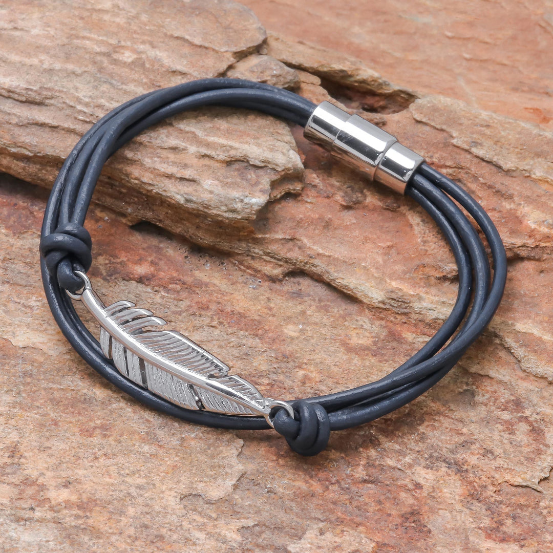 Stunning Feather in Navy