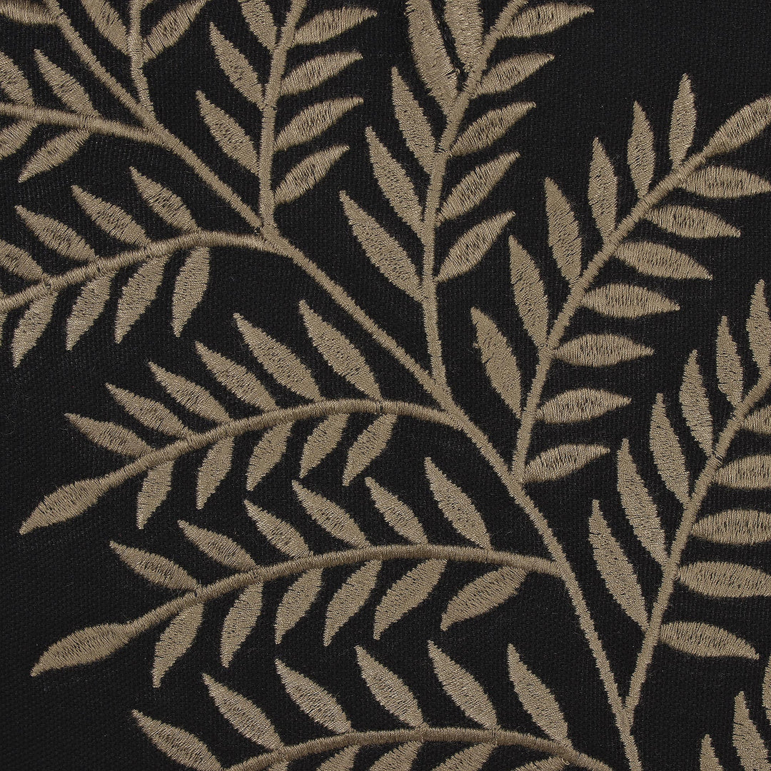 Frond Motif Cotton Shoulder Bag in Sage and Black from India - Beautiful Frond in Sage