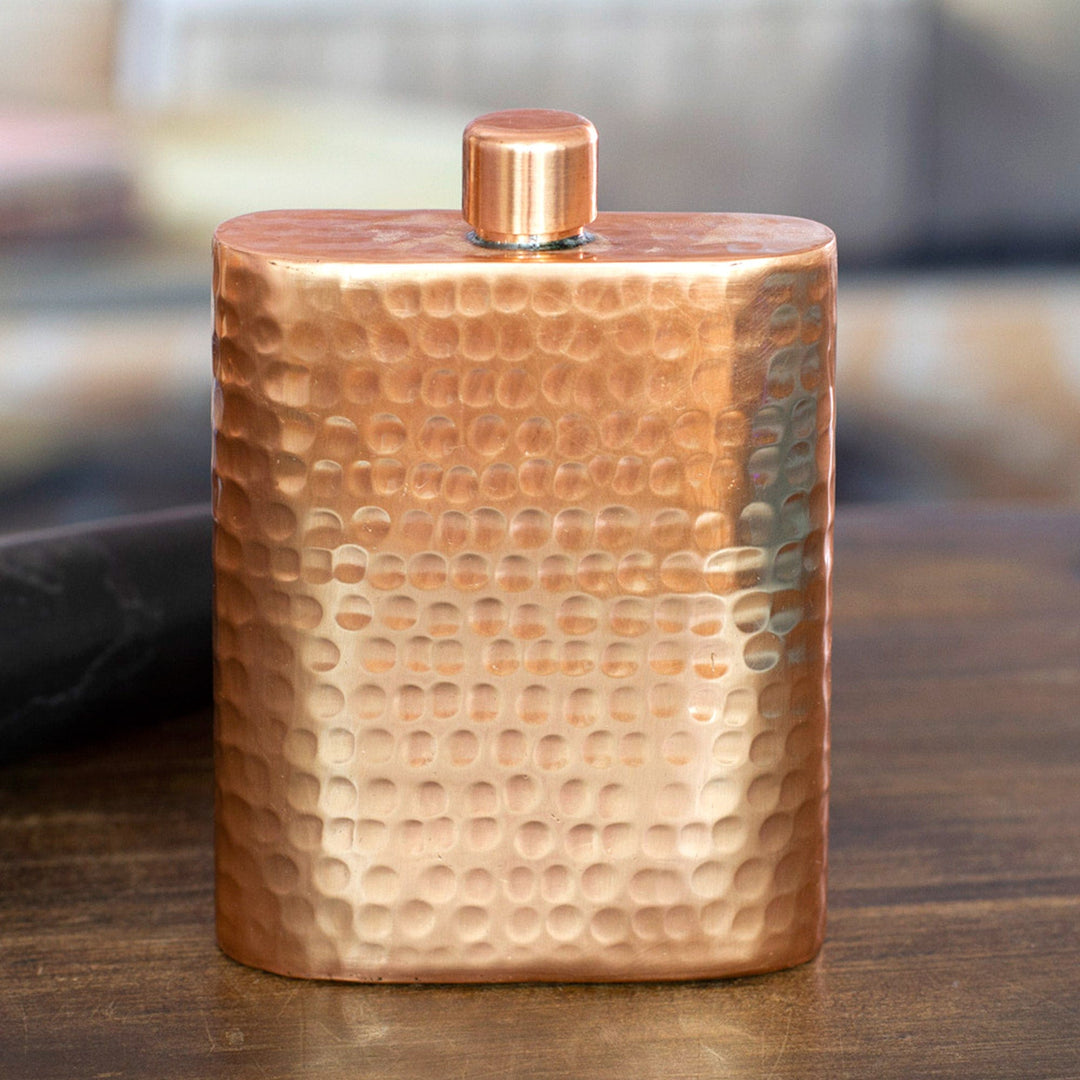 Shining Copper Flask Handcrafted in Mexico - Stylish Drink