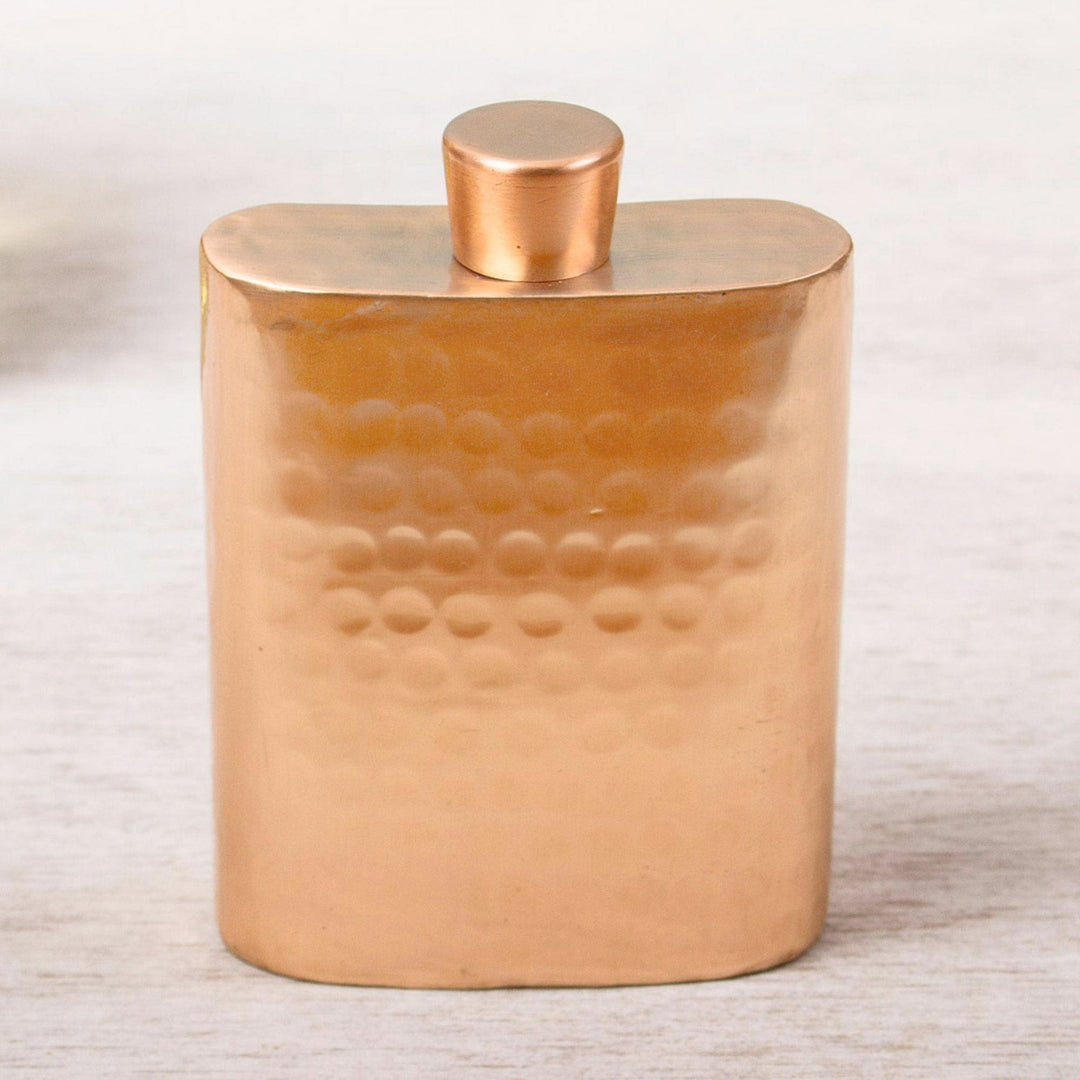 Shining Copper Flask Handcrafted in Mexico - Stylish Drink