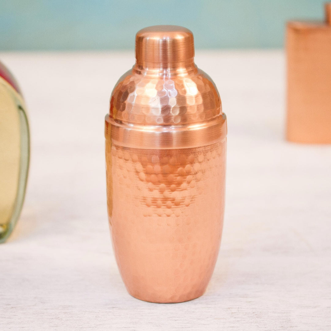 Hammered Copper Cocktail Shaker from Mexico - Chic Mixologist