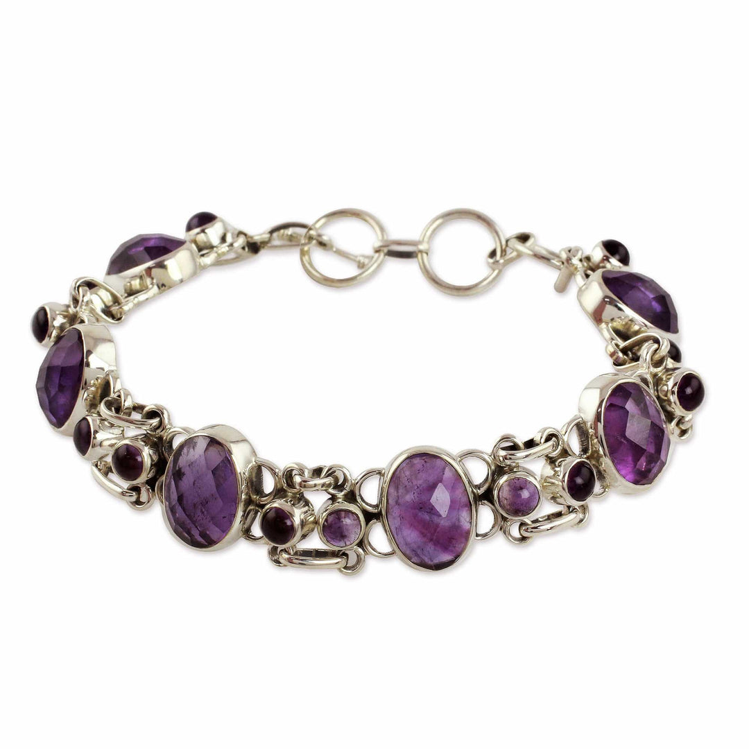 Amethyst Bracelet Handcrafted in Sterling Silver Jewelry - Royal Purple