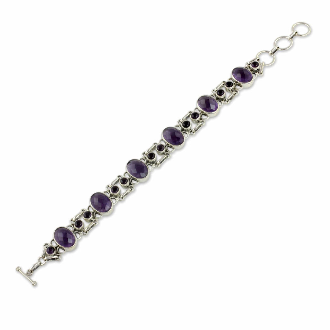 Amethyst Bracelet Handcrafted in Sterling Silver Jewelry - Royal Purple