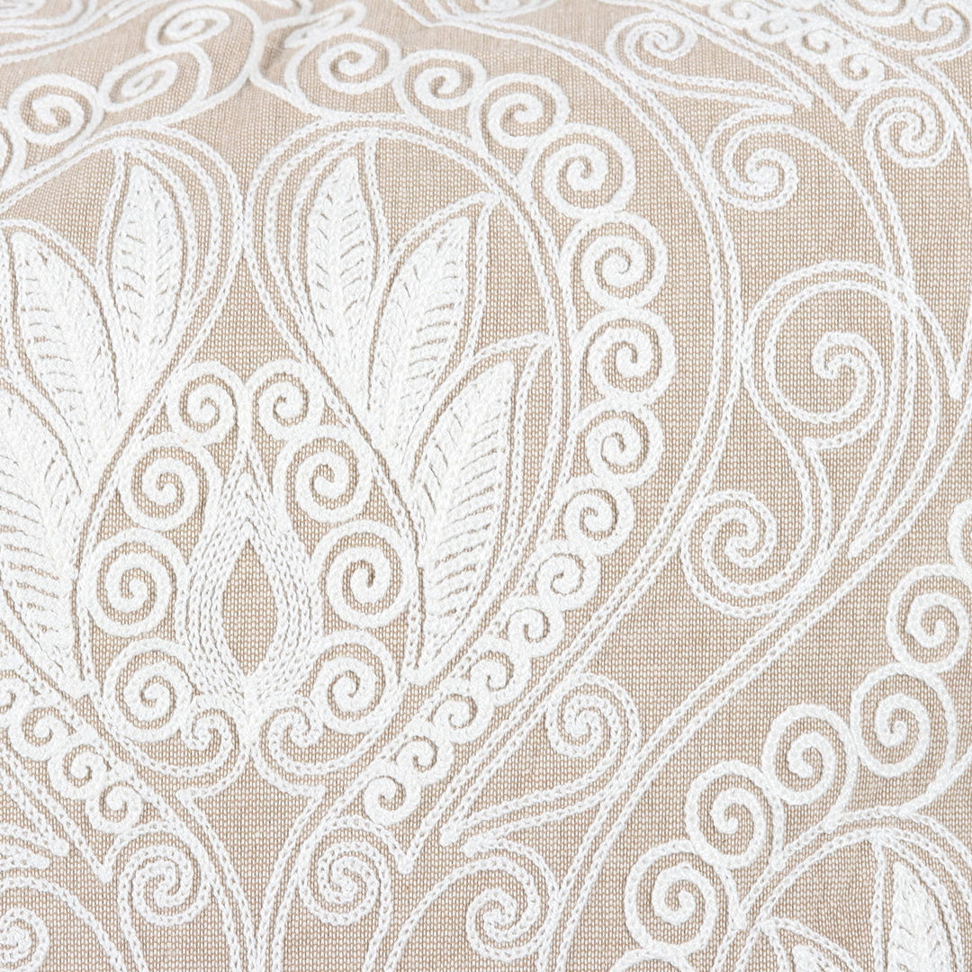 Embroidered Cotton Cushion Covers from India (Pair) - Divine Morning