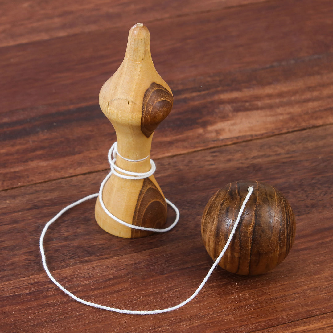 Raintree Wood Kendama Ball Game from Thailand - Kendama Joy