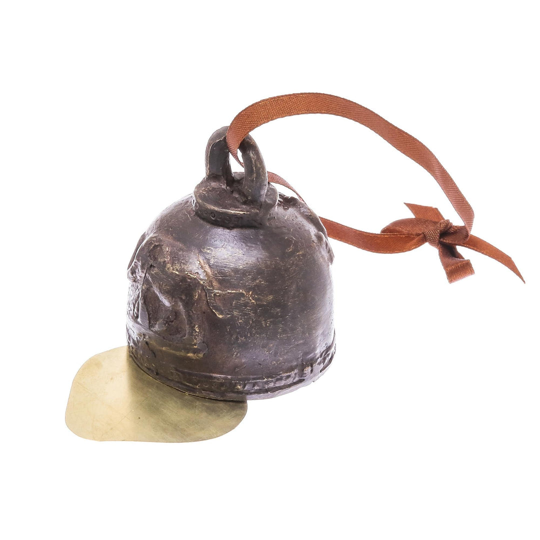 Oxidized Elephant Motif Brass Bell Crafted in Thailand - Antique Sound