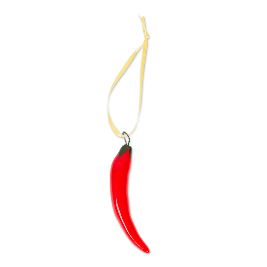 Ceramic Miracielo Pepper Ornaments from Mexico (Set of 4) - Miracielo Chilis