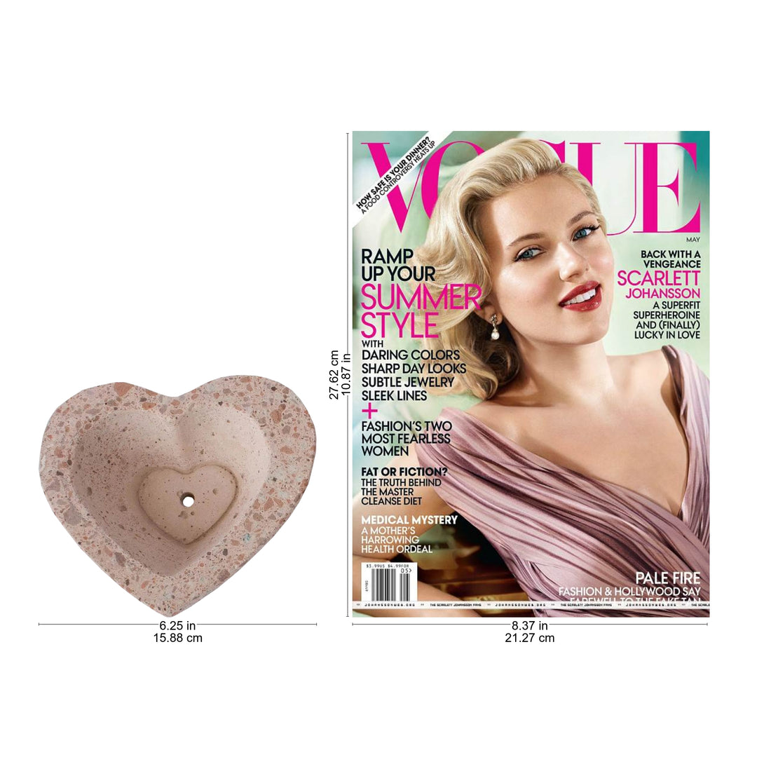 Heart-Shaped Reclaimed Stone Flower Pots (Pair) - Heartfelt Planters