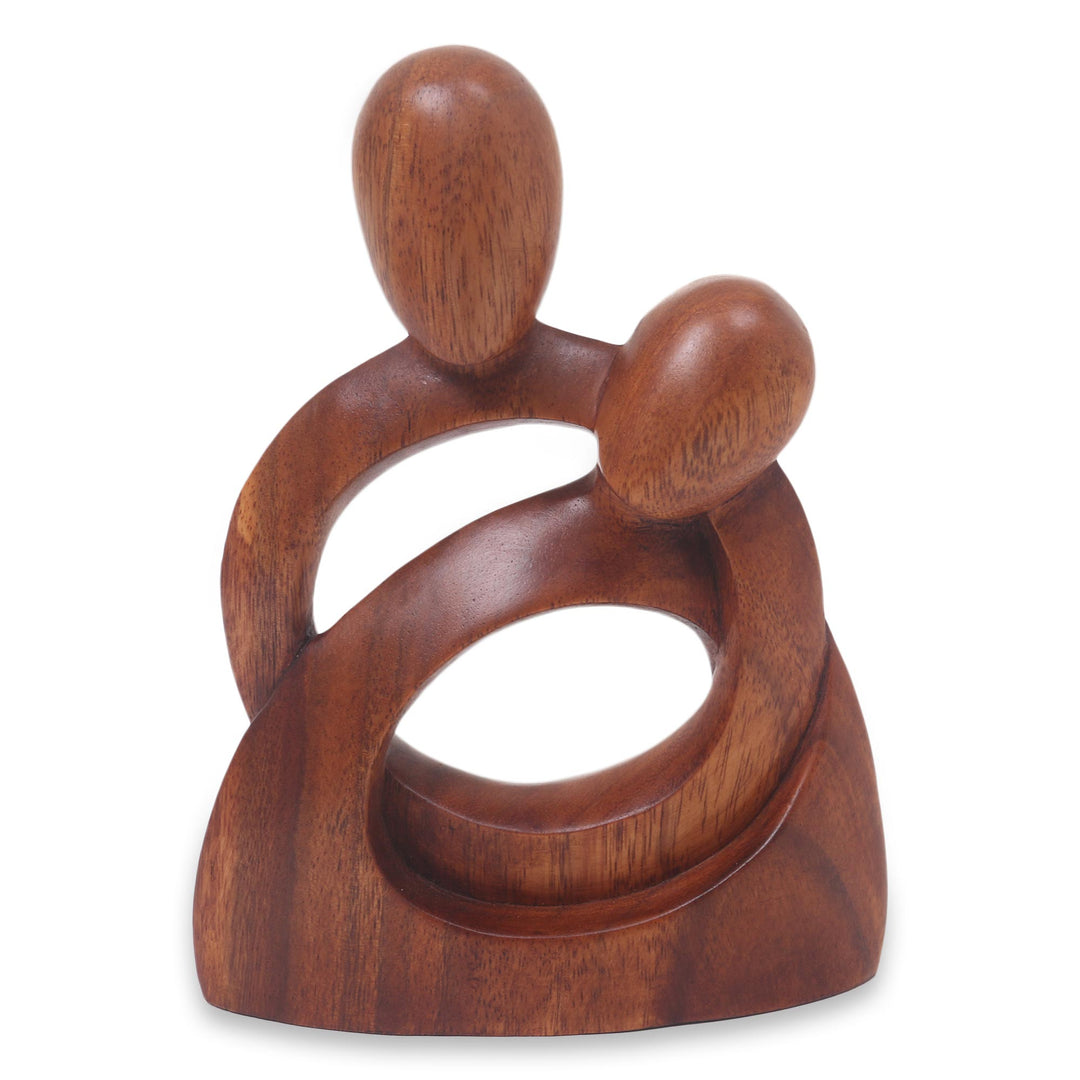 Romantic Wood Sculpture - Eternity of Love