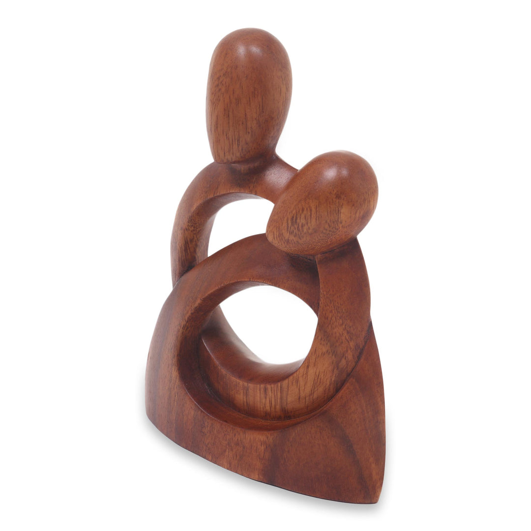 Romantic Wood Sculpture - Eternity of Love