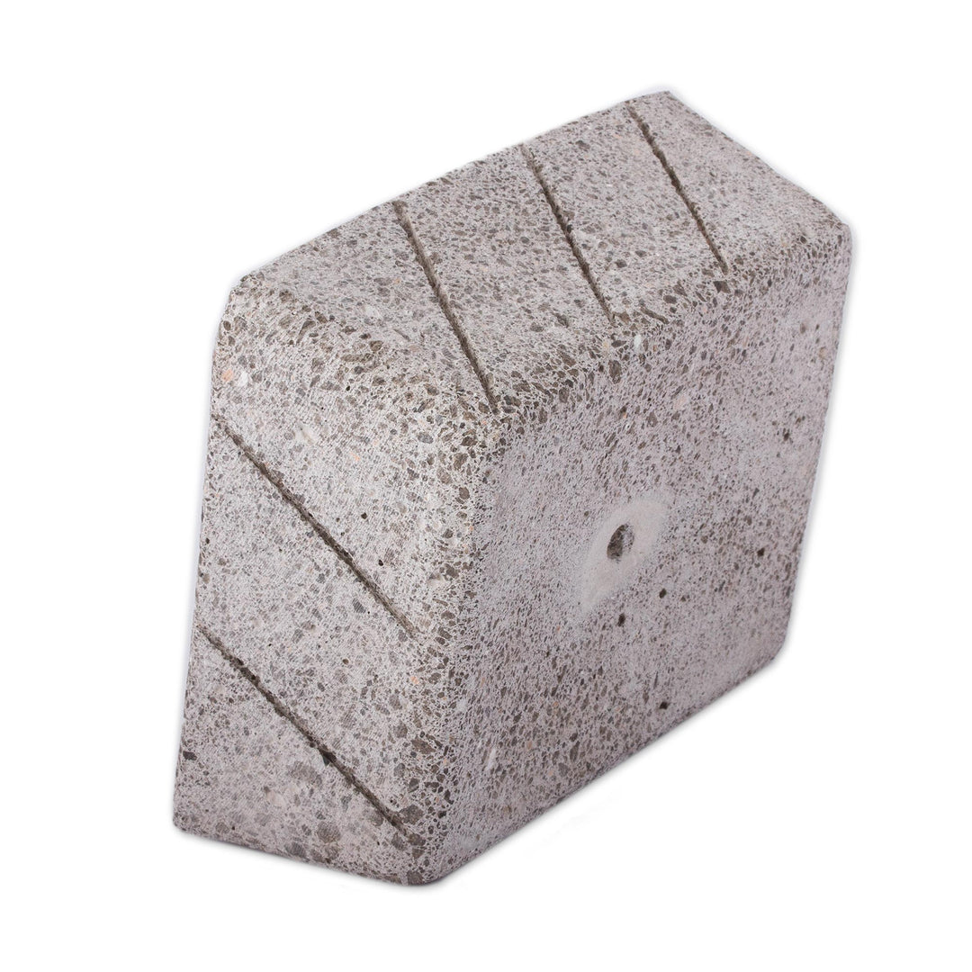 Striped Rectangular Reclaimed Stone Flower Pot from Mexico - Striped Gardener