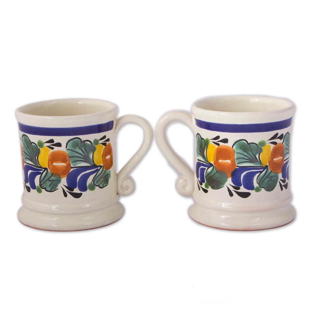 Colorful Ceramic Mugs from Mexico (Pair) - Majolica Dream