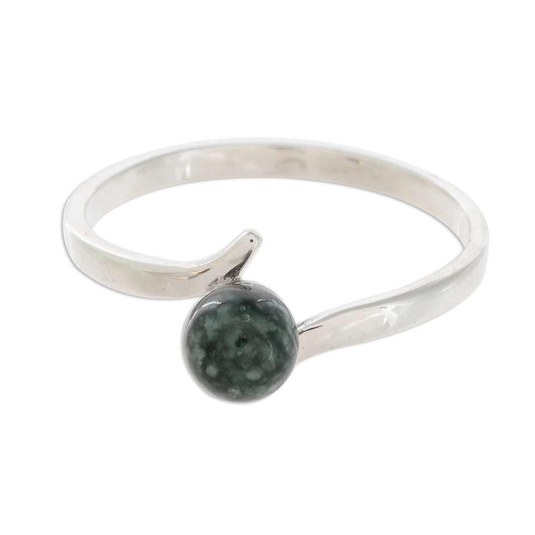 Abstract Orb in Dark Green