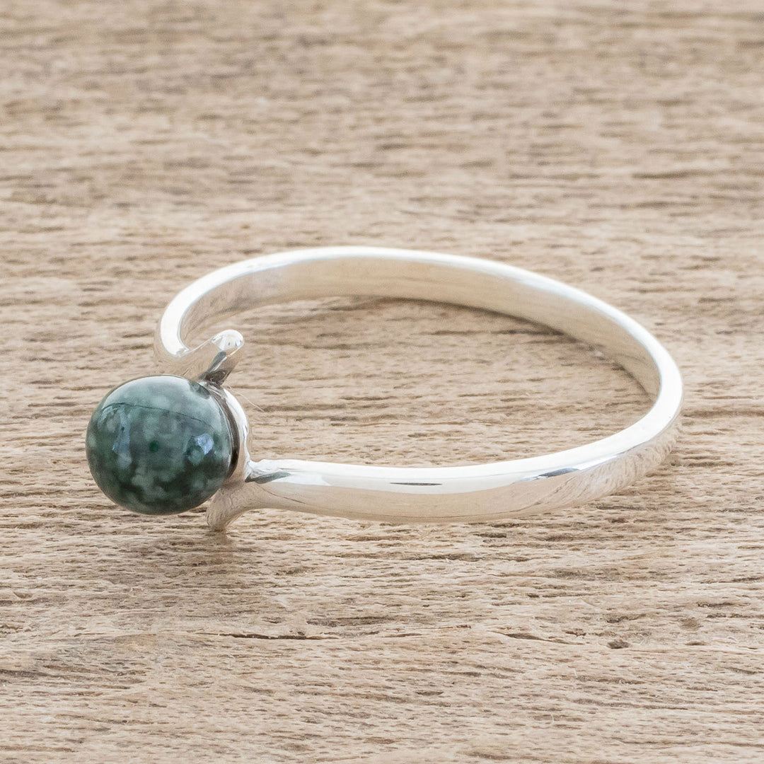 Abstract Orb in Dark Green