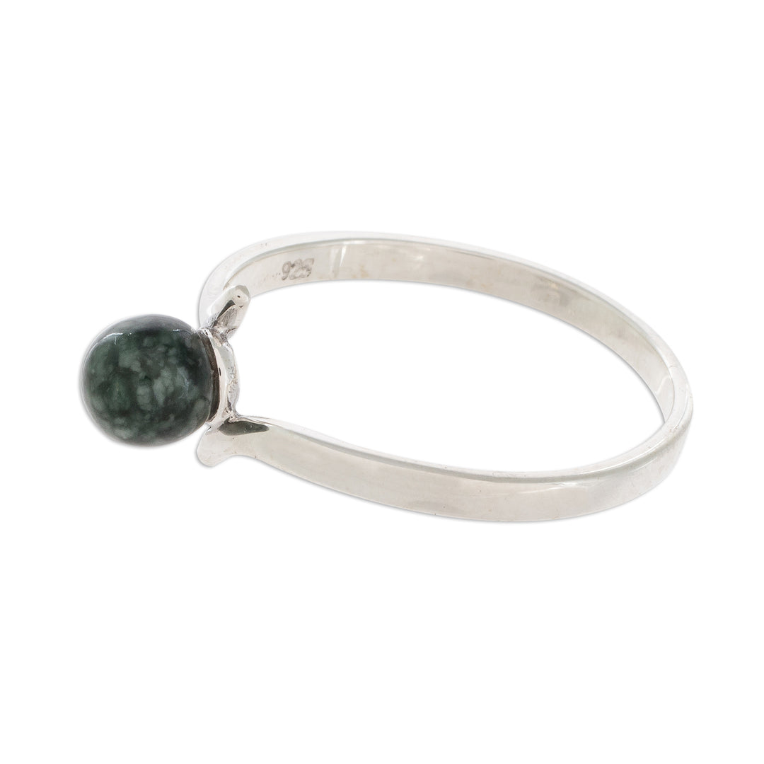 Abstract Orb in Dark Green